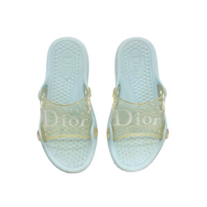 Vintage Dior Rubber Pool Slides in Baby Blue UK 6 | NITRYL