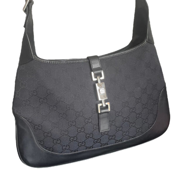 Gucci Monogram Jackie Shoulder Bag in Black - Image 2