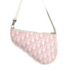 Dior Monogram Mini Saddle Bag in Baby Pink / White - Image 2