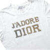 Dior 'J'Adore Dior' T Shirt in White / Gold - Image 2