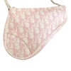 Dior Monogram Mini Saddle Bag in Baby Pink / White - Image 3