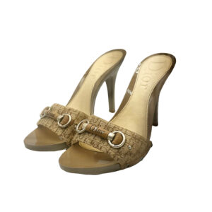 Vintage Dior Monogram Logo Heels in Brown UK 4 | NITRYL