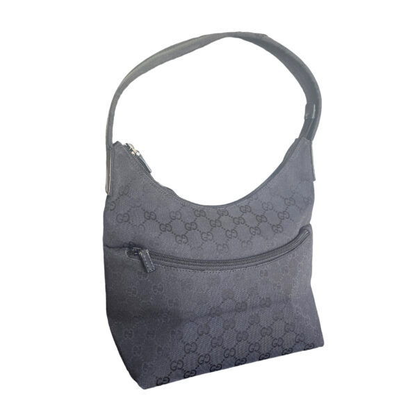 Gucci Monogram Shoulder Bag in Black - Image 4