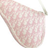 Dior Monogram Mini Saddle Bag in Baby Pink / White - Image 4