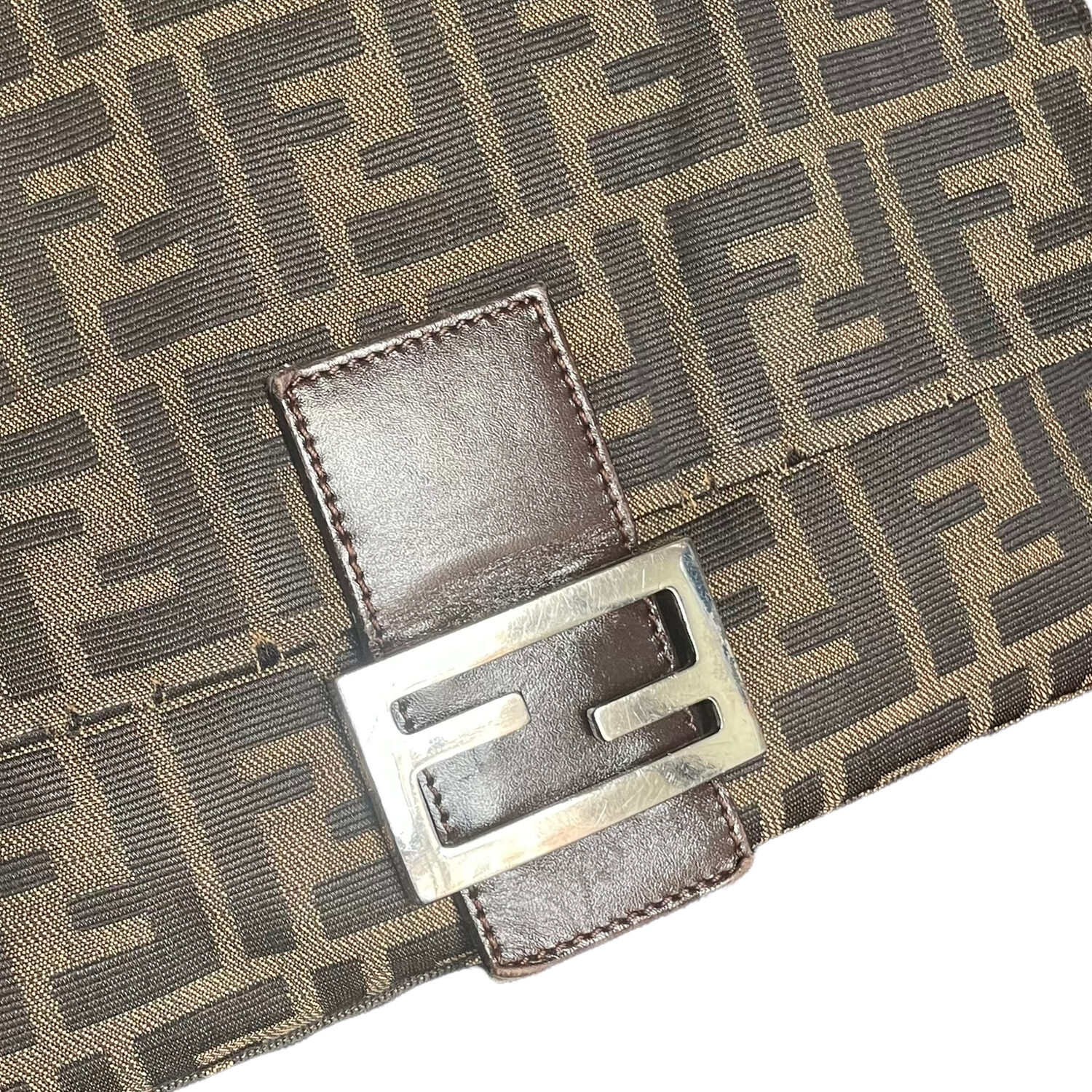 Fendi Leather-Trimmed Zucca Shoulder Bag – Nintty
