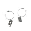 Vintage Dior Playing Cards Logo Hoop Earrings in Silver | NITRYL