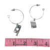 Dior Playing Cards Logo Hoop Earrings in Silver - Image 2
