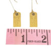 Dior Logo Dog Tag Earrings in Gold | - Image 2