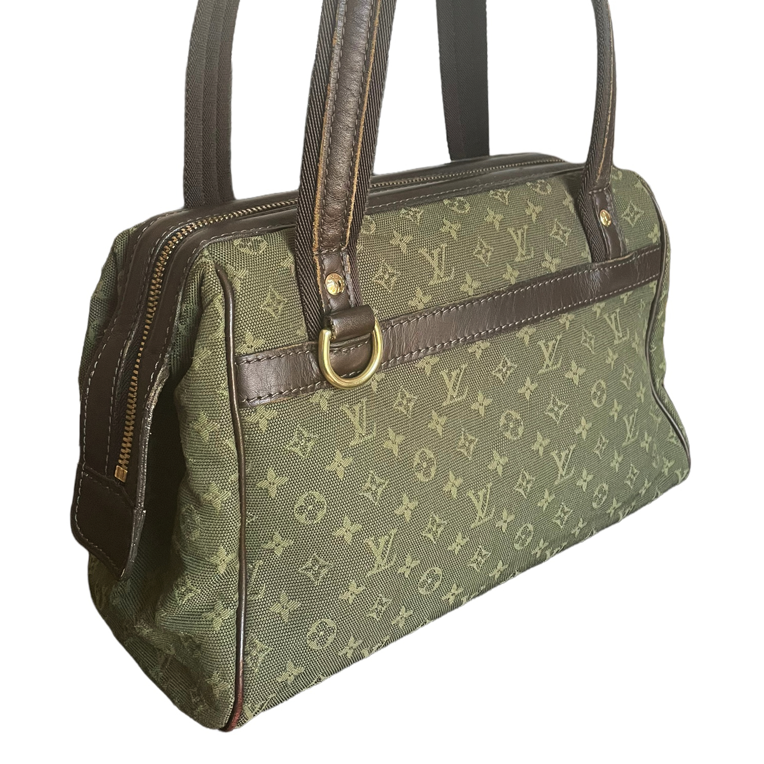 Josephine cloth handbag Louis Vuitton Khaki in Cloth - 11113367