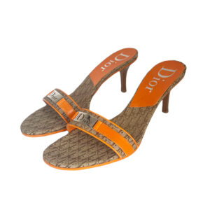 Vintage Dior Monogram Heels in Beige / Orange UK 7 | NITRYL