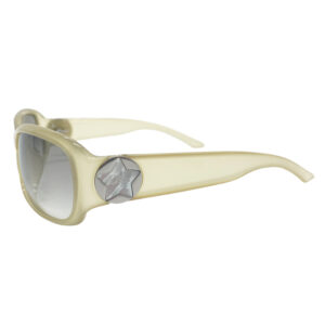 Vintage Dior Star Chunky Sunglasses in Beige | NITRYL