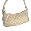 Gucci Monogram Shoulder Baguette Bag in Beige/Gold - Image 3
