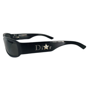 Vintage Dior Chunky Crystal Star Logo Sunglasses in Black | NITRYL