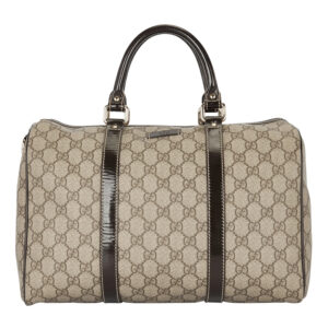 Vintage Gucci Monogram Boston Holdall Bag in Brown / Metallic | NITRYL