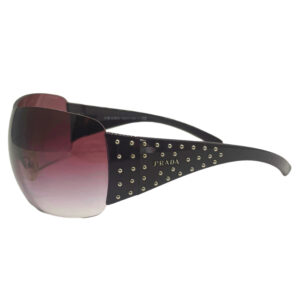 Vintage Prada Rimless Studded Shield Sunglasses in Purple | NITRYL