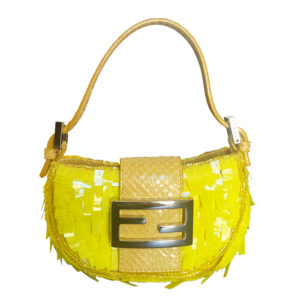 Vintage Fendi Sequin Mini Croissant Bag in Yellow | NITRYL