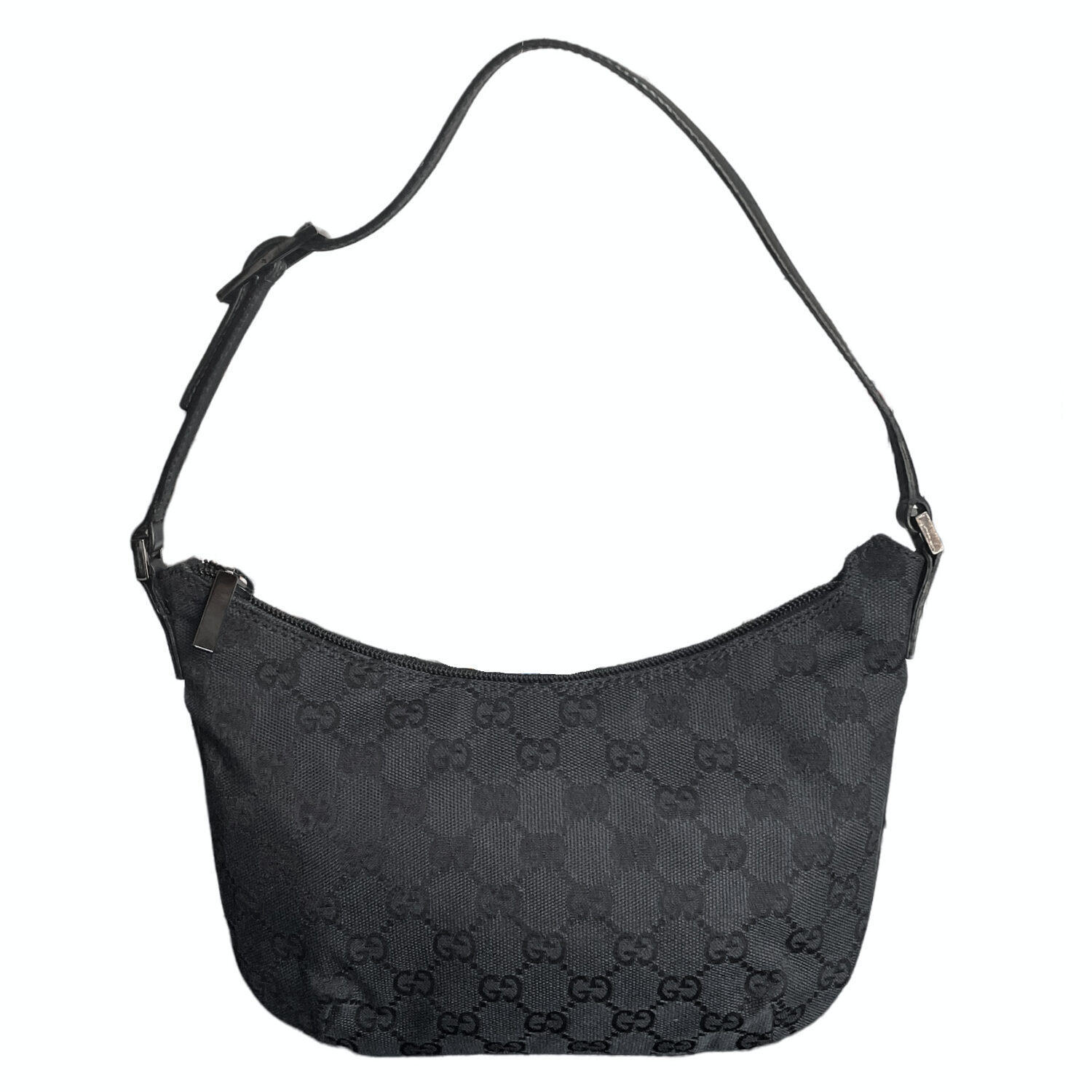 Gucci, Bags, Gucci Vintage Black Gg Monogram Shoulder Bag