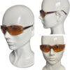Chanel Rimless Shield Visor Sunglasses in Orange / Tan - Image 2