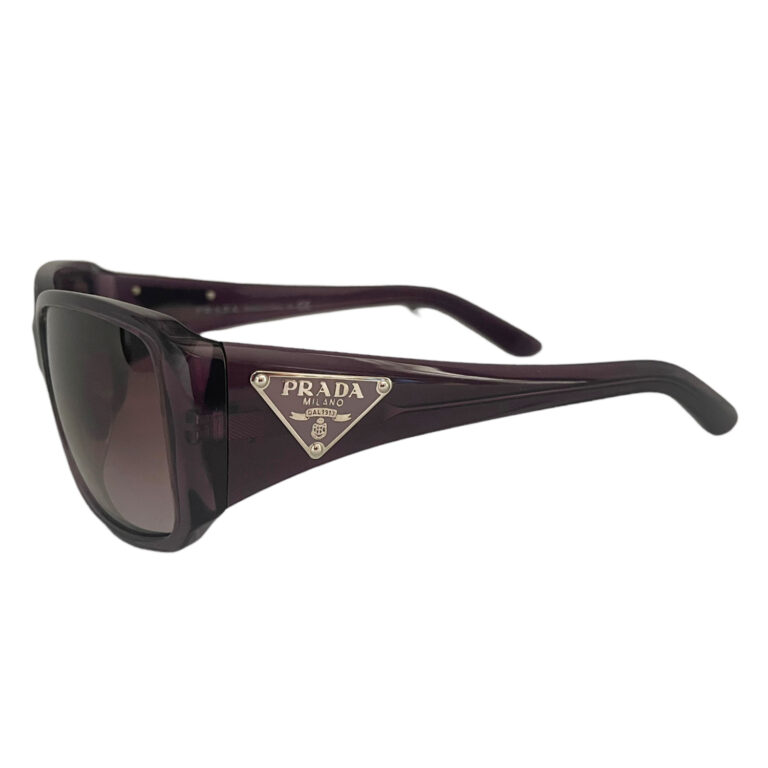 Vintage Prada Chunky Logo Sunglasses in Purple | NITRYL