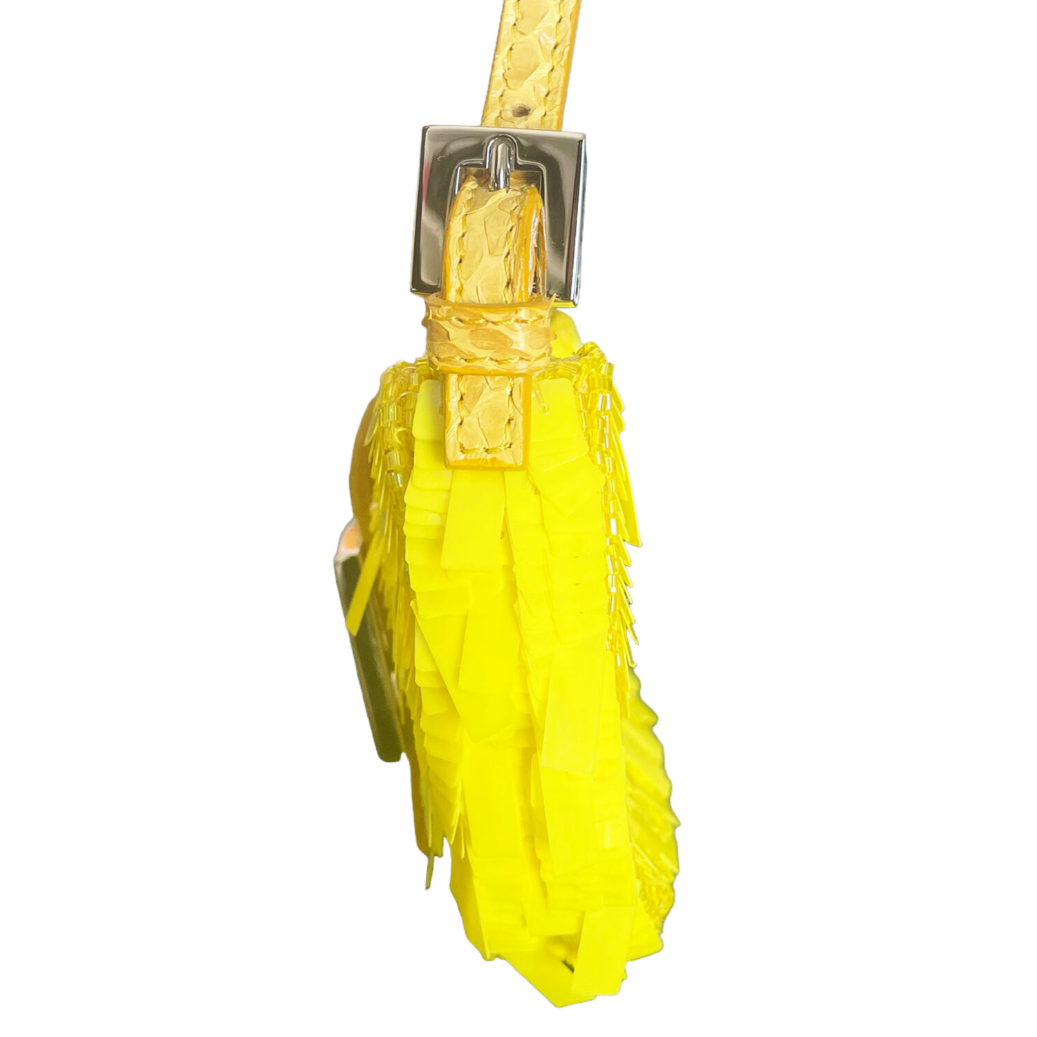 FENDI YELLOW SNAKESKIN MINI CROISSANT BAG – RDB