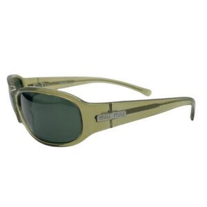 Vintage Miu Miu Logo Sunglasses in Khaki Green | NITRYL