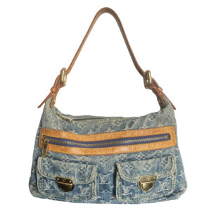 Vintage Louis Vuitton Denim Baggy Shoulder Bag in Blue | NITRYL