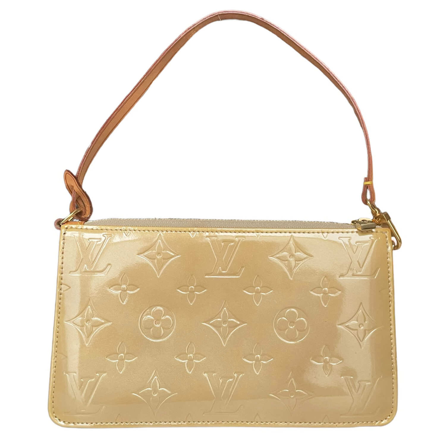 Louis Vuitton Monogram Vernis Pochette Mini Shoulder Bag in Beige