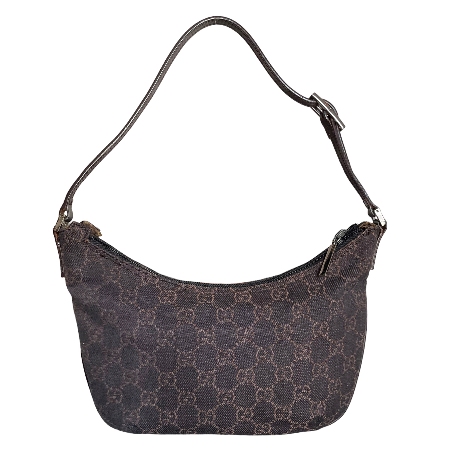 Gucci Monogram Crescent Shoulder Bag in Brown – Nitryl