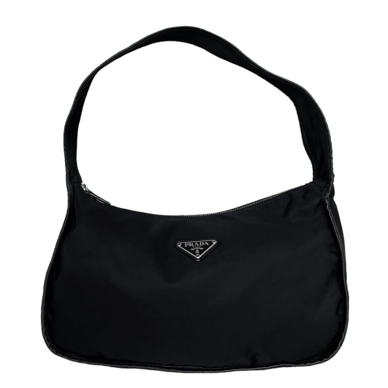 Vintage Prada Nylon Shoulder Bag in Black | NITRYL