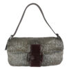 Vintage Fendi Beaded Shoulder Baguette in Grey / Brown | NITRYL