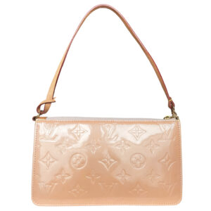 Vintage Louis Vuitton Monogram Vernis Pochette Mini Shoulder Bag in Peach Pink | NITRYL