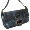 Fendi Sequin Shoulder Baguette Bag in Iridescent Black - Image 2