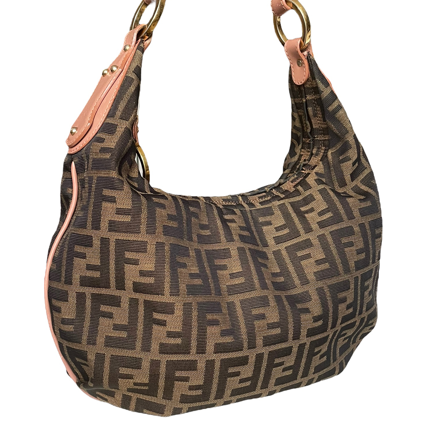 Fendi zucca 2025 hobo shoulder bag