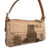 Fendi Floral Wool Shoulder Baguette Bag in Brown with Ponyskin-style Calfskin Detailing - Image 2