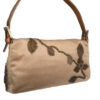Fendi Floral Wool Shoulder Baguette Bag in Brown with Ponyskin-style Calfskin Detailing - Image 3