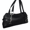 Dior Leather Shoulder Bag in Black with Silver Spellout Strap - Image 2