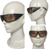Chanel Logo Wraparound Ski Sunglasses in Brown / Gold - Image 3