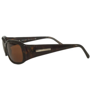 Vintage Prada Chunky Logo Sunglasses in Tortoiseshell Brown | NITRYL