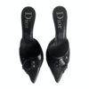 Dior Leather Bondage Slip-On Heels in Black UK 4.5 - Image 2