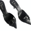 Dior Leather Bondage Slip-On Heels in Black UK 4.5 - Image 3