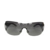 Chanel Logo Wraparound Sunglasses in Silver / Black - Image 2
