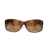 Chanel Pearl Logo Wraparound Sunglasses in Brown - Image 2