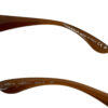 Chanel Pearl Logo Wraparound Sunglasses in Brown - Image 3
