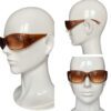 Chanel Pearl Logo Wraparound Sunglasses in Brown - Image 4