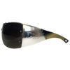 Vintage Dior Logo Wraparound Sunglasses in Beige / Silver | NITRYL