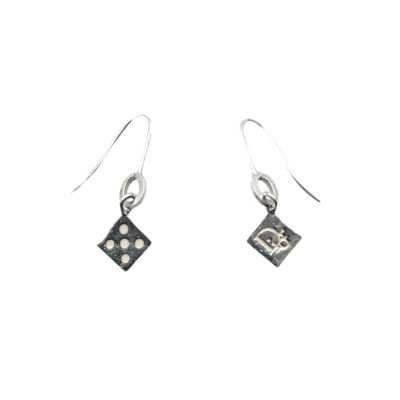 Vintage Dior Dice Earrings in Silver | NITRYL