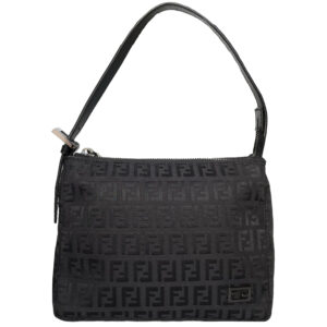 Vintage Fendi Monogram Mini Shoulder Baguette in Black | NITRYL