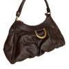Gucci Monogram Leather Hobo Shoulder Bag in Brown / Gold - Image 2
