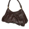 Gucci Monogram Leather Hobo Shoulder Bag in Brown / Gold - Image 3