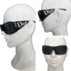 Dior Overshine Logo Wraparound Sunglasses in Black / White - Image 3